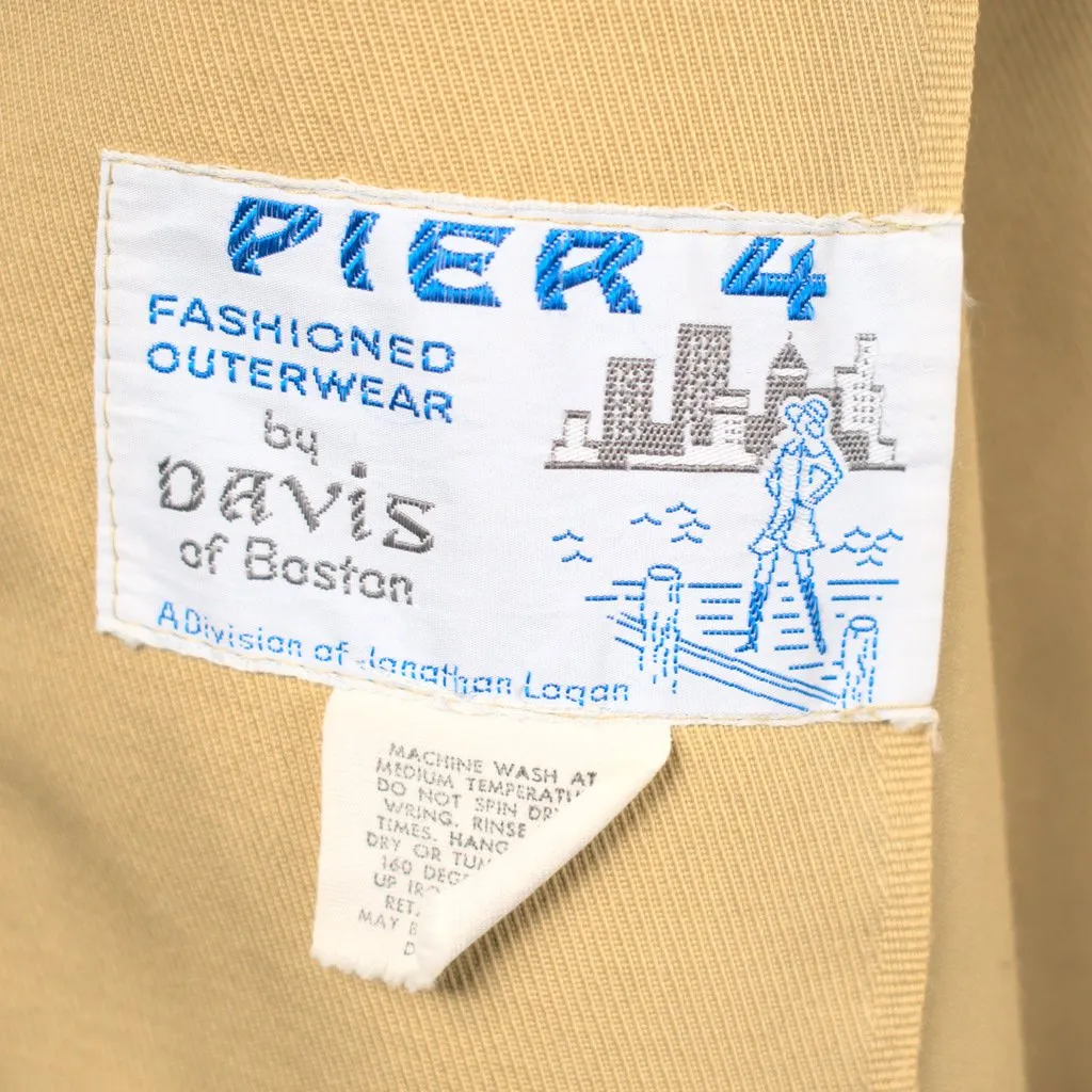 1960s Tan Cotton Peacoat