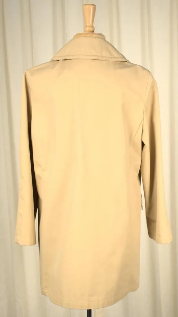 1960s Tan Cotton Peacoat