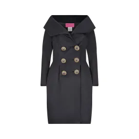 1991 Christian Lacroix Black Dress Jacket with Crystal Buttons