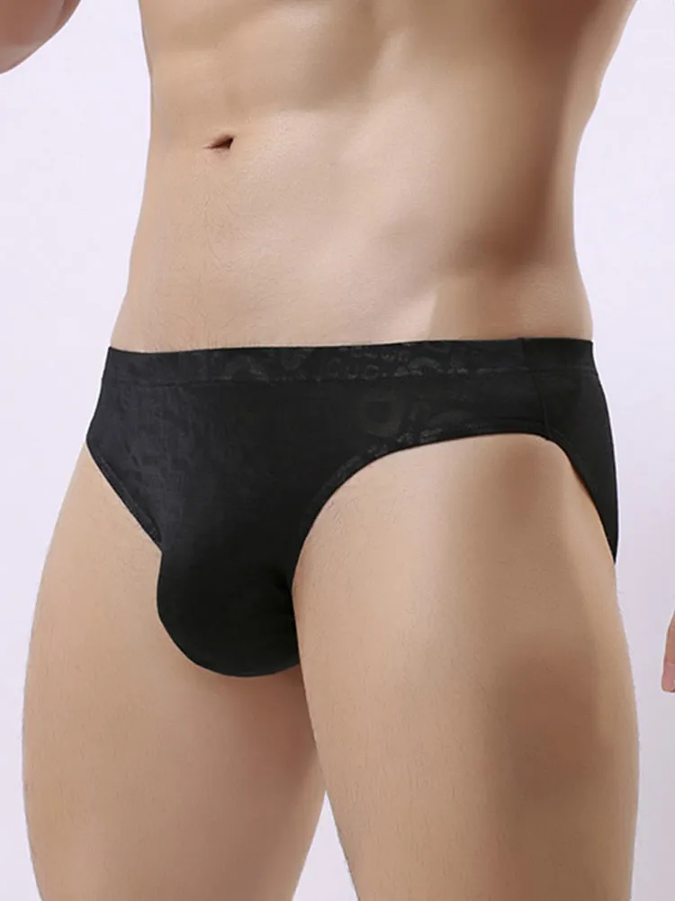 2 Pack Men's Sexy Seamless Solid Color Briefs