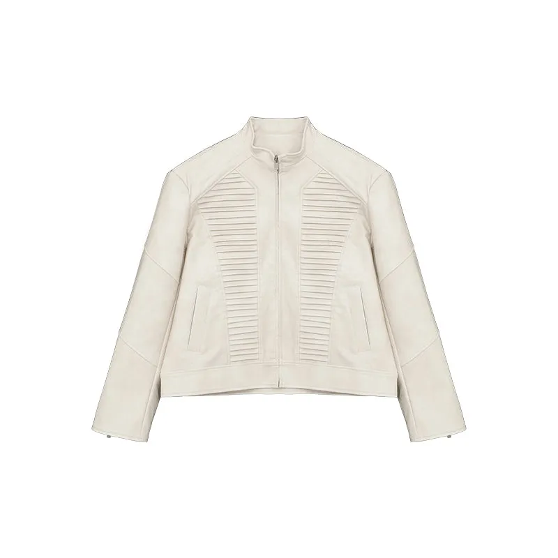【24s Nov.】Deconstructed PU Leather Jacket