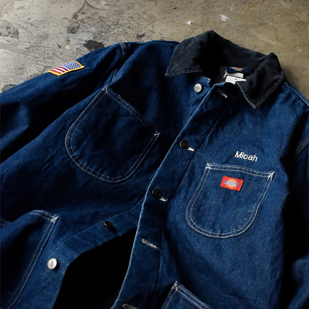 90's Dickies ワッペン！ デニム カバーオール ブランケットライナー 231205