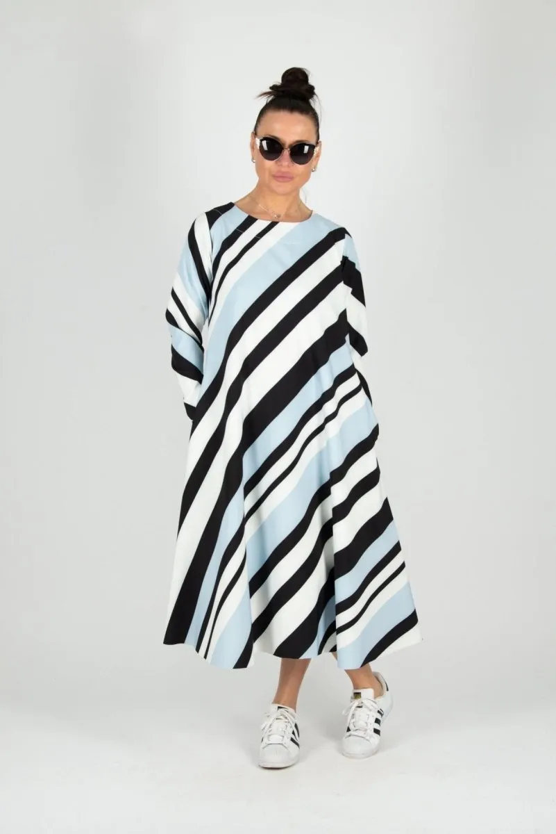 A line Stripe Dress Margo SALE