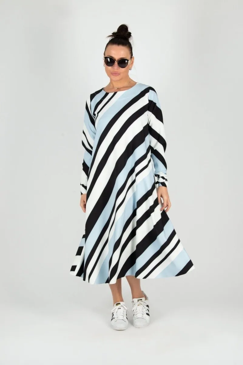A line Stripe Dress Margo SALE