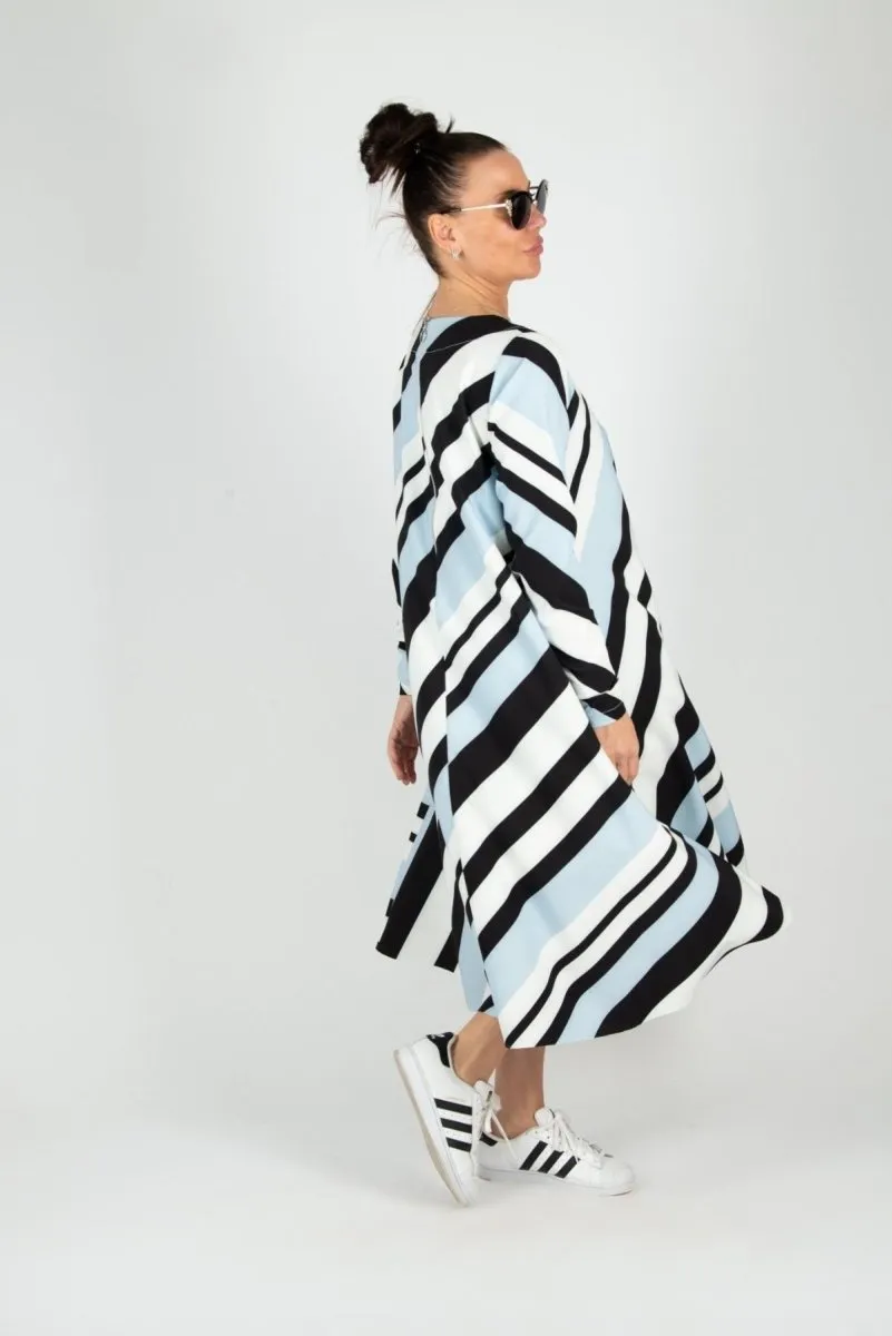 A line Stripe Dress Margo SALE