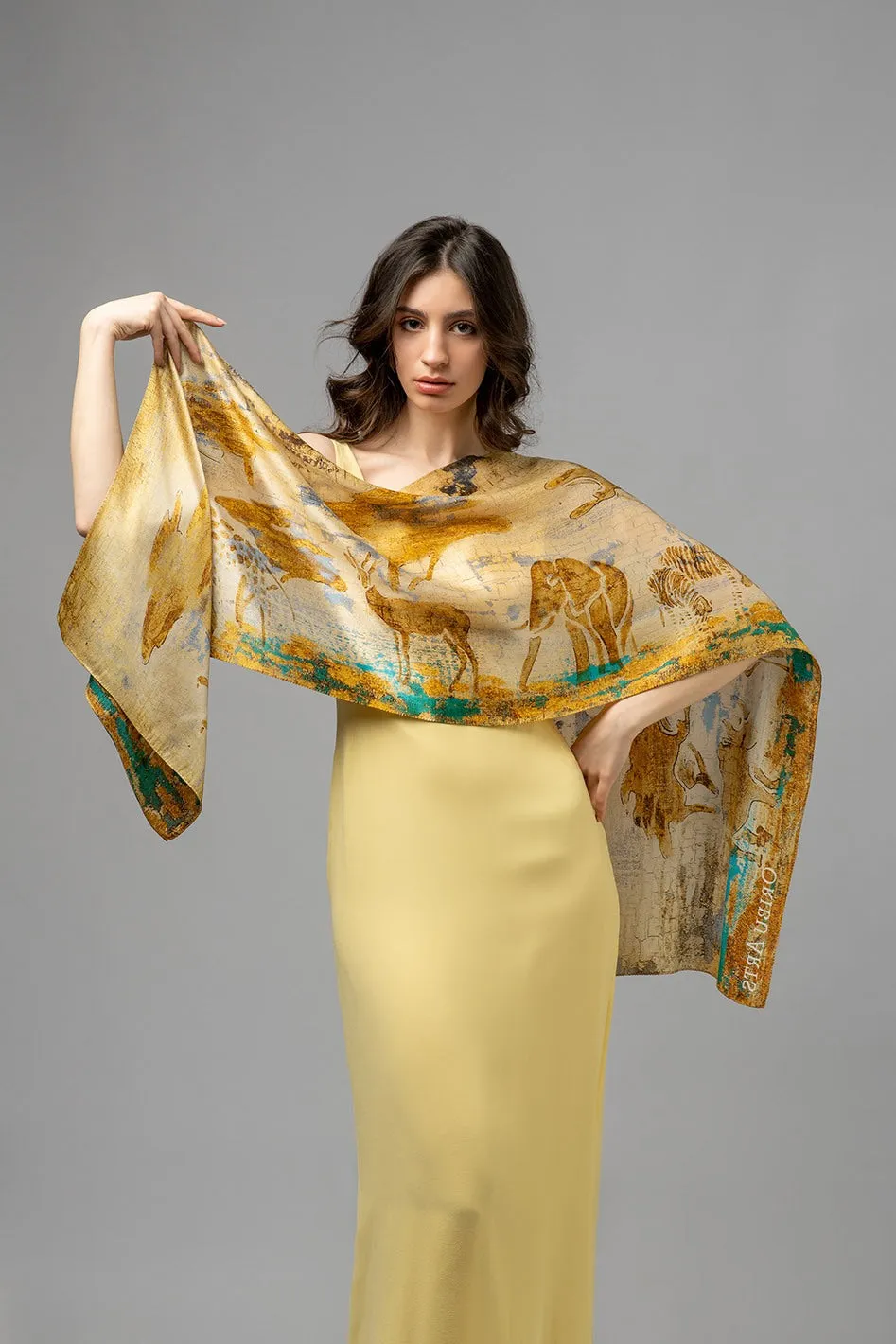 AFRICA - ORGANIC SILK SCARF