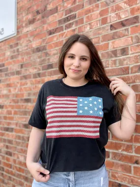 American Flag Puff Tee
