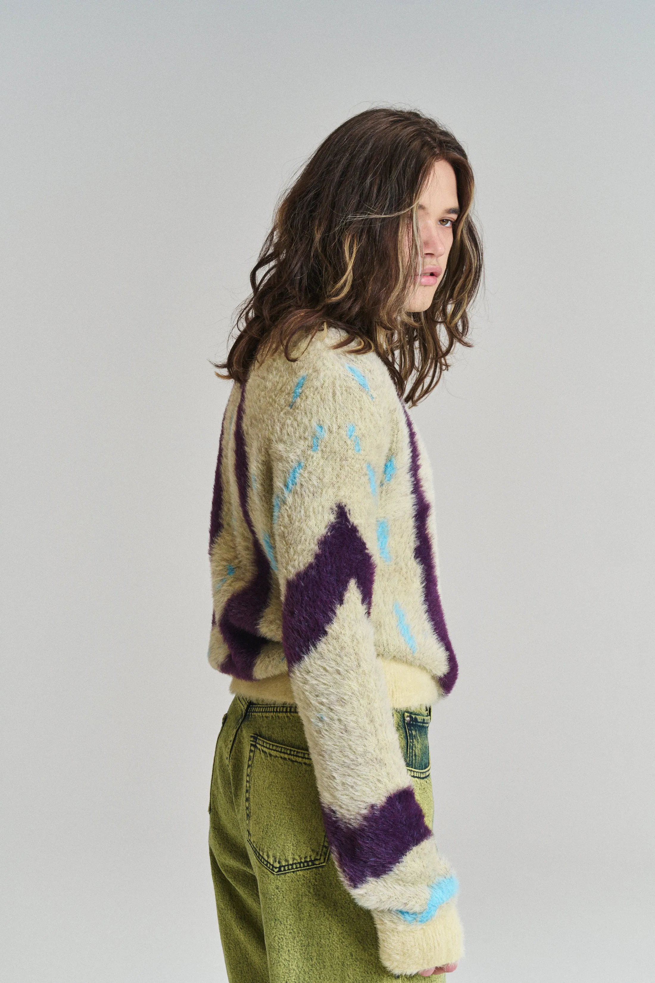 Aubergine Butterfly Arin Crewneck
