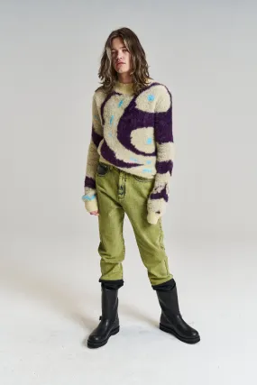 Aubergine Butterfly Arin Crewneck