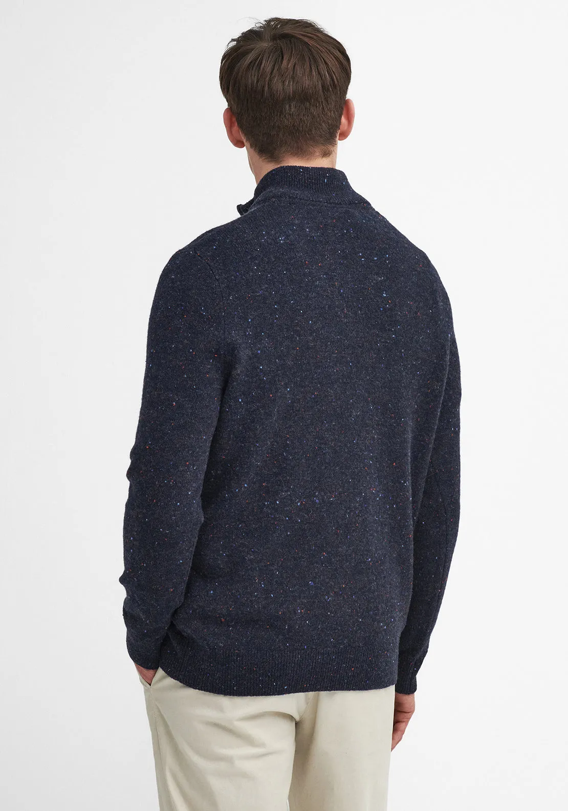 Barbour Men’s Tainsbury Half Zip Knitted Jumper, Navy