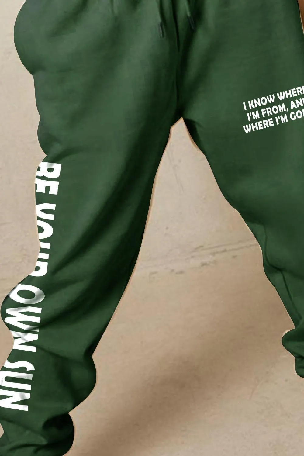 Be your Own Sun Graphic Green Sweatpants