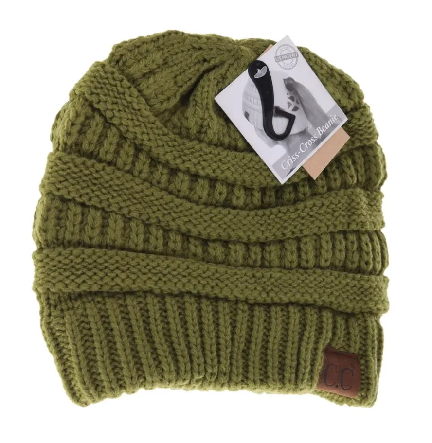 CC Beanie - Criss-Cross Knit Beanie