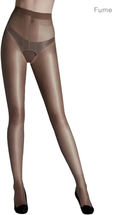 Cecilia de Rafael Crotchless Vidrio A Glossy Shiny Pantyhose Open Gusset Tights 15D