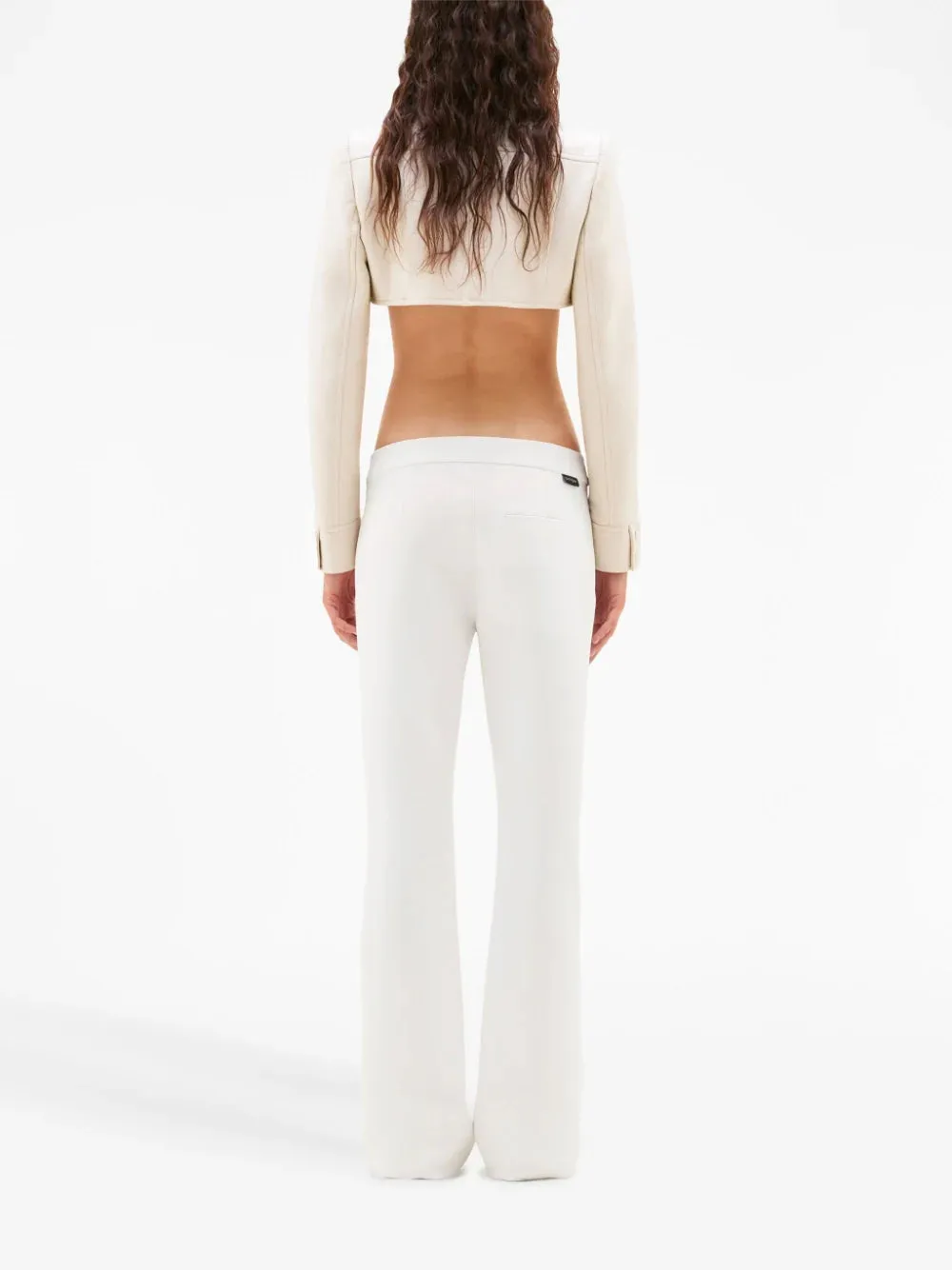 COURRÉGES WOMEN Vinyl Iconic Cropped Jacket Off-White