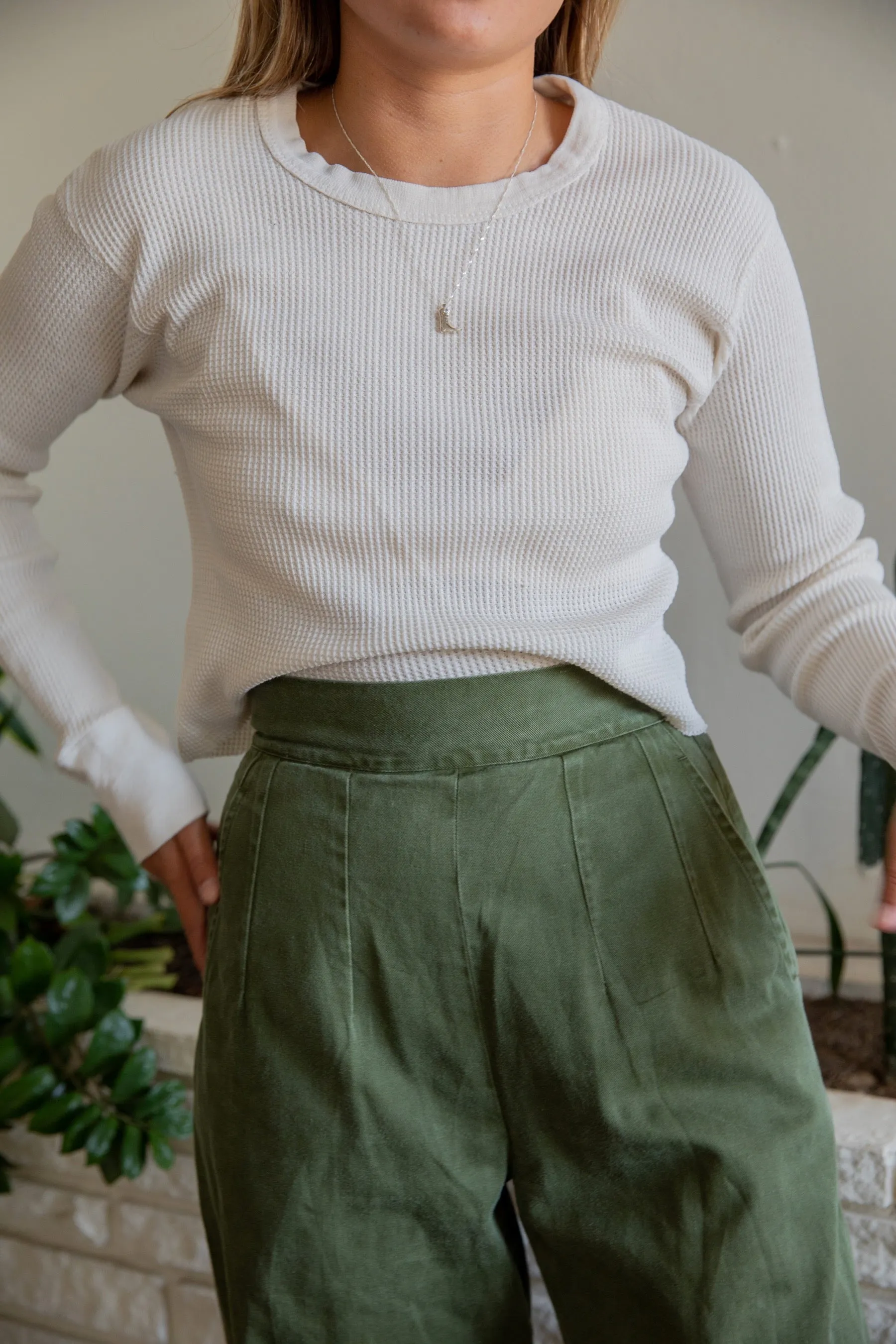 Creme Cropped Thermal