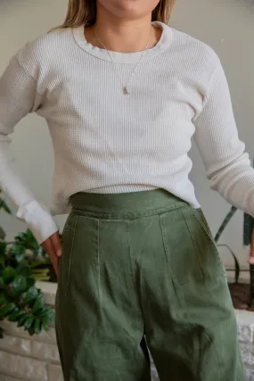 Creme Cropped Thermal