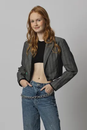 CROPPED BLAZER grey