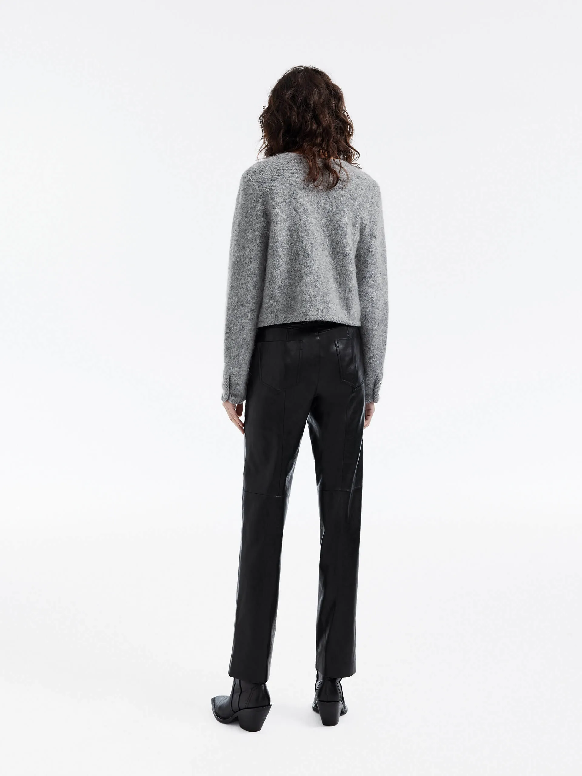 Cropped Fuzzy Cardigan