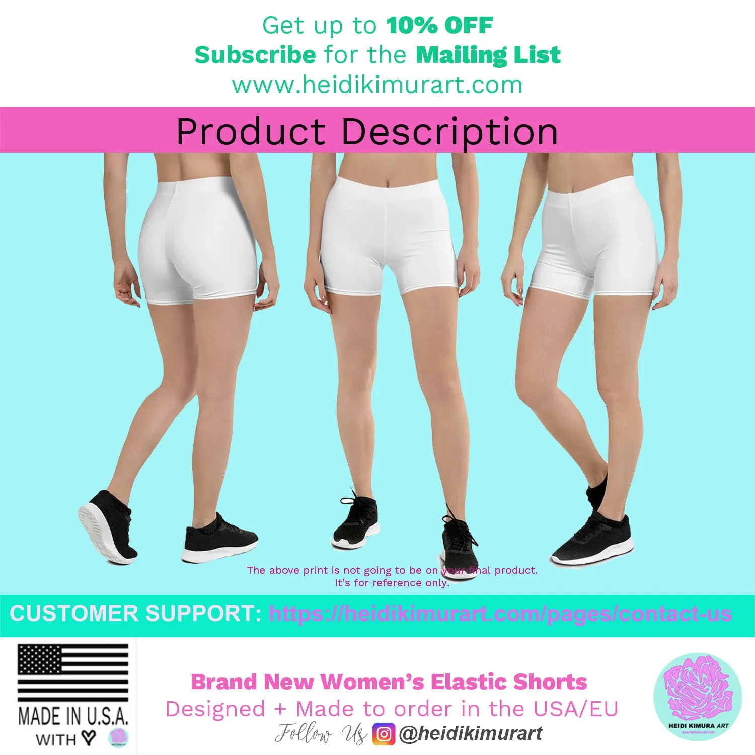 Dark Green Plaid Print Shorts, Women's Tartan Printed Yoga Short Tights - Made in USA/EU