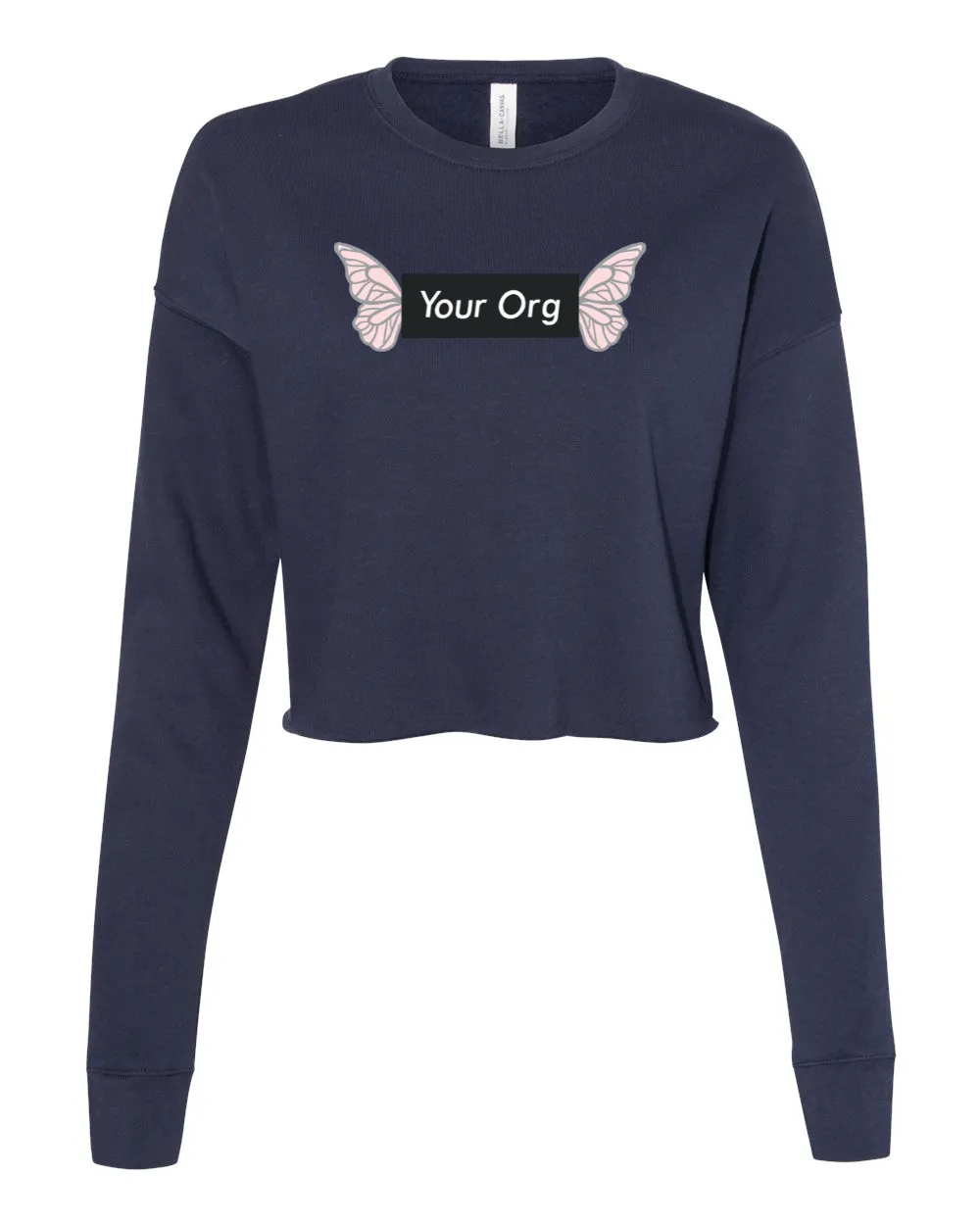 Deluxe Box Logo - Bella & Canvas - Cropped Crewneck Sweatshirt