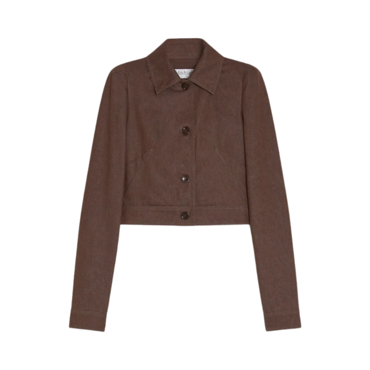 Denim-effect cropped jacket