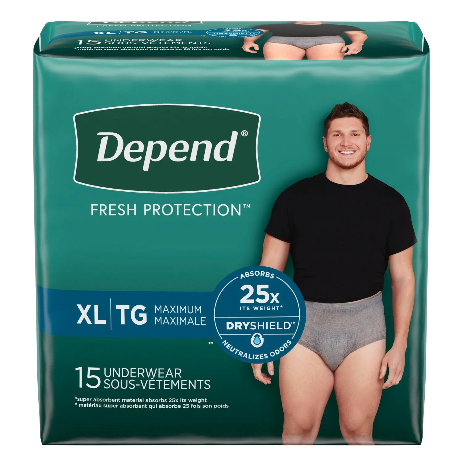 Depend Fresh Protection Adult Incontinence Underwear for Men