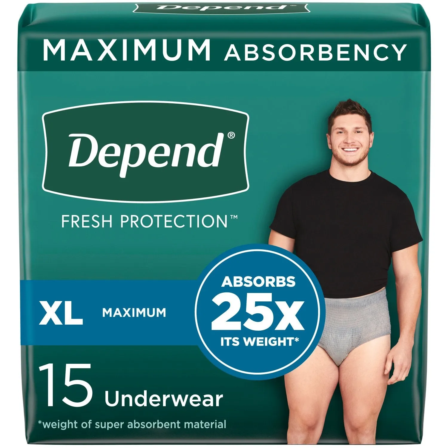 Depend Fresh Protection Adult Incontinence Underwear for Men