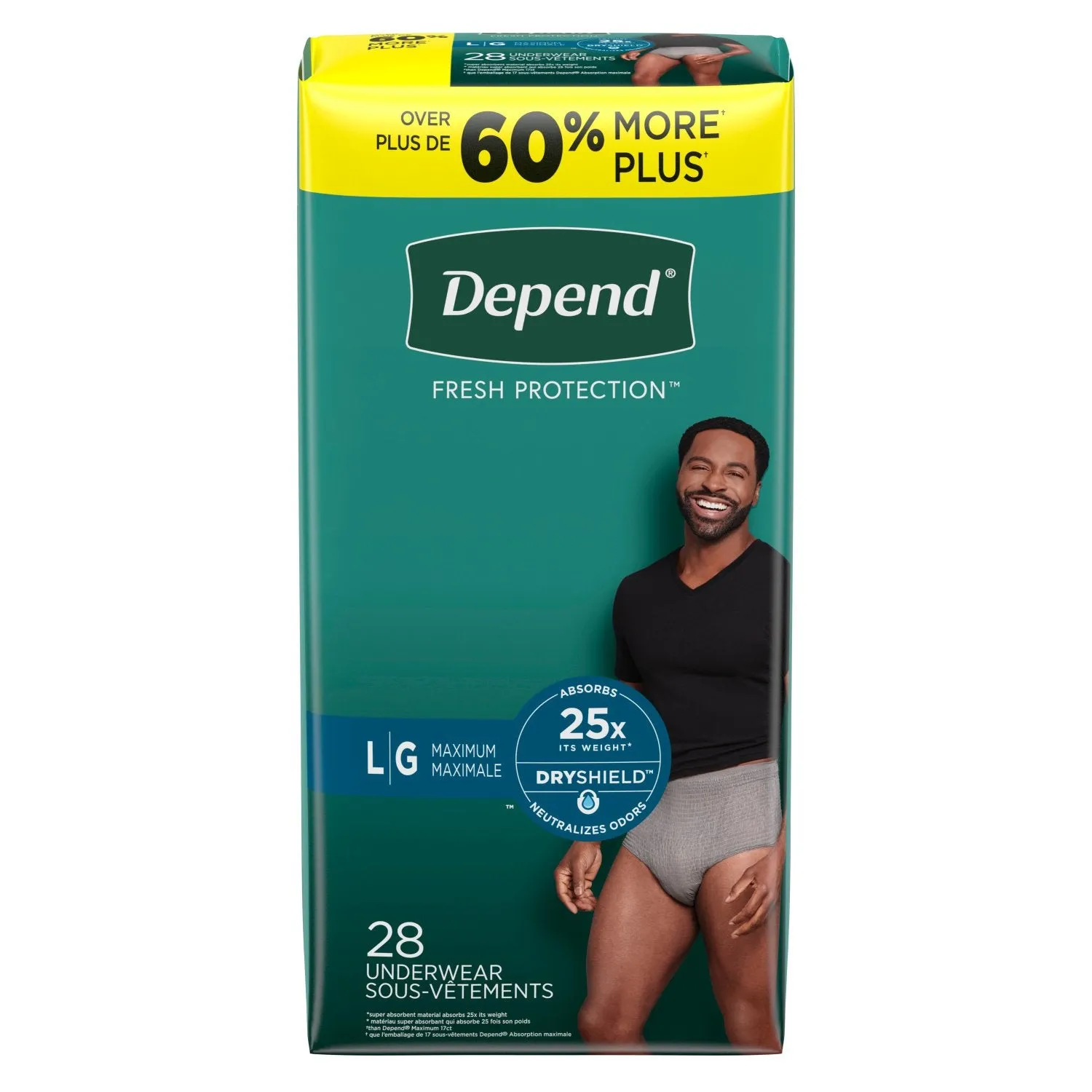 Depend Fresh Protection Adult Incontinence Underwear for Men