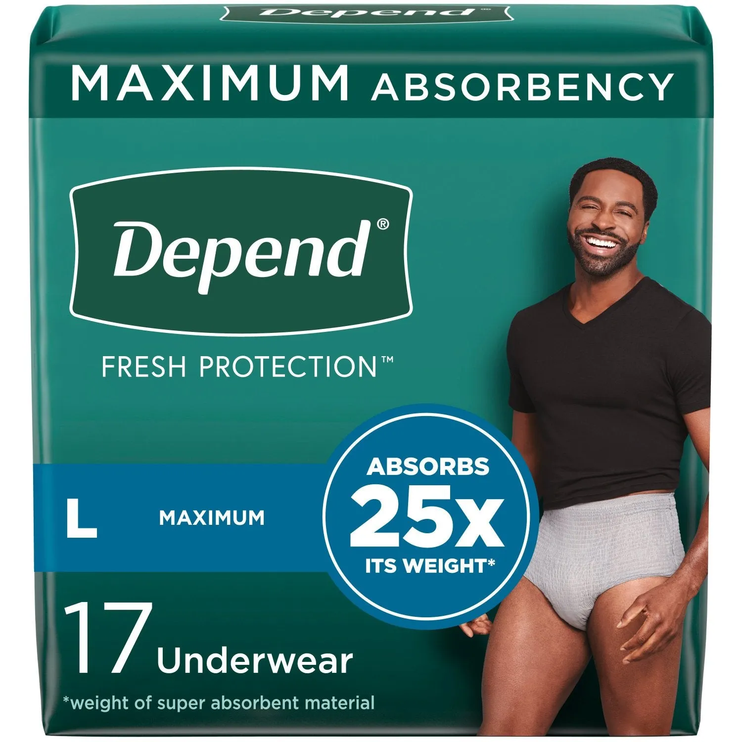 Depend Fresh Protection Adult Incontinence Underwear for Men