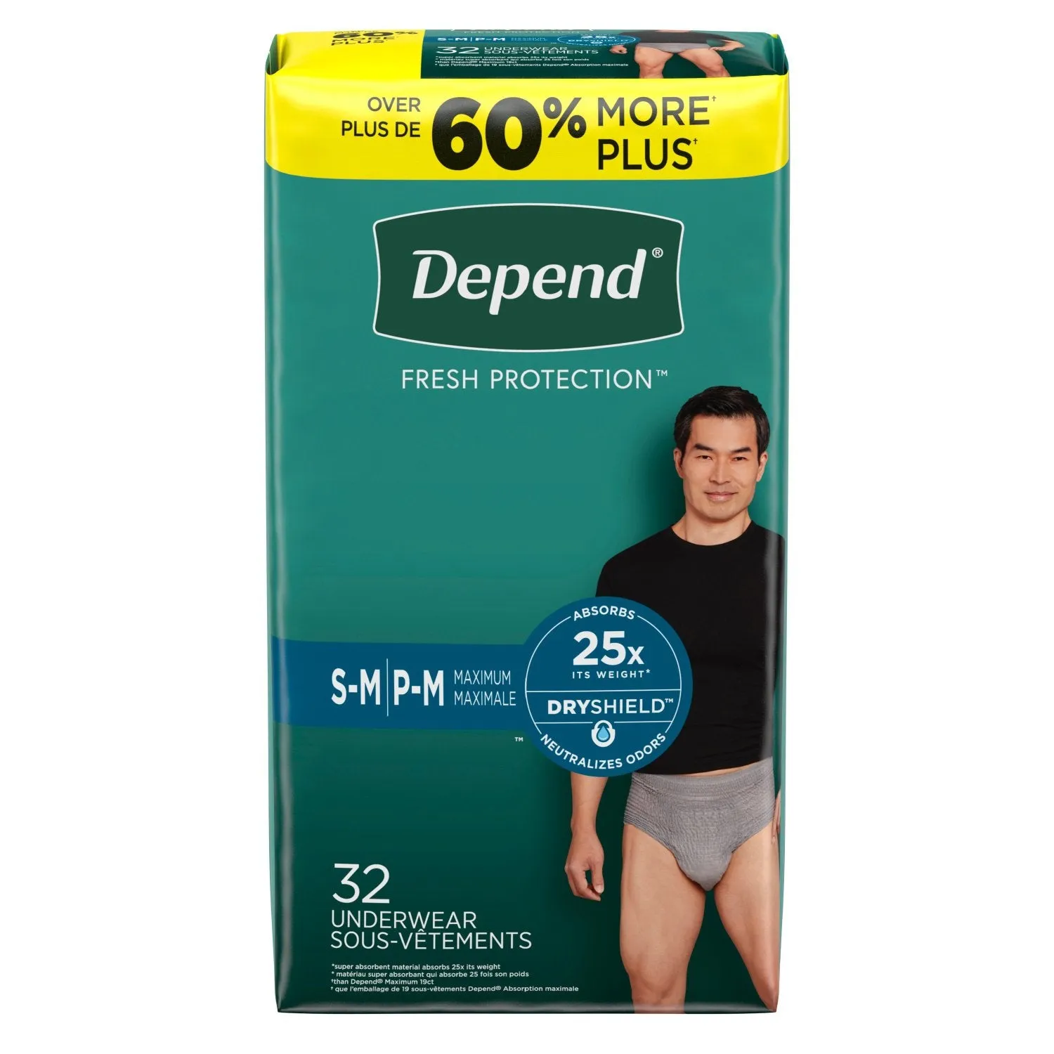 Depend Fresh Protection Adult Incontinence Underwear for Men