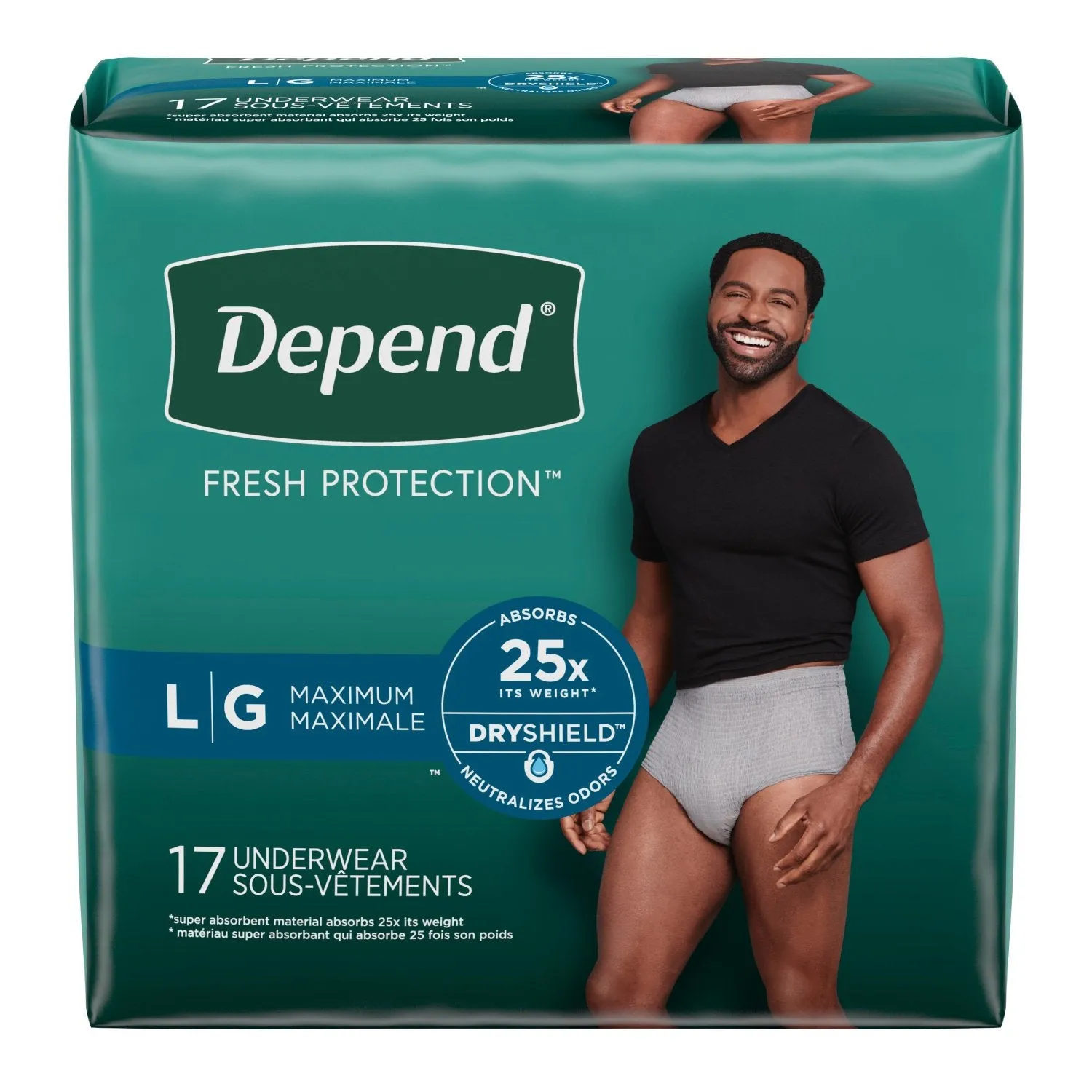 Depend Fresh Protection Adult Incontinence Underwear for Men
