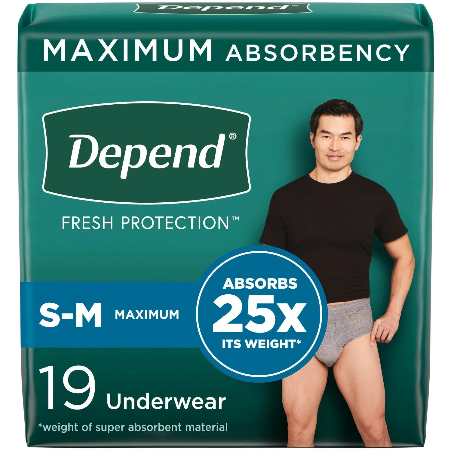 Depend Fresh Protection Adult Incontinence Underwear for Men