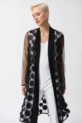 DOT APPLIQUE MESH CARDIGAN