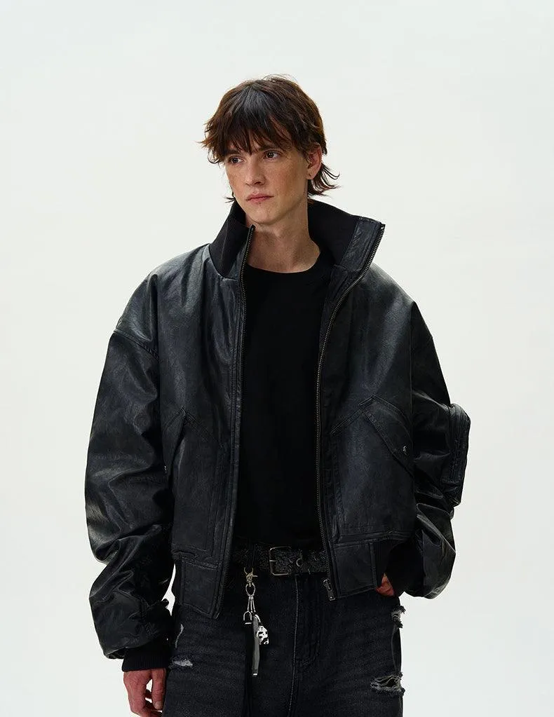 EDEN-ROC FAUX LEATHER JACKET