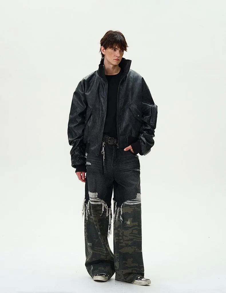 EDEN-ROC FAUX LEATHER JACKET