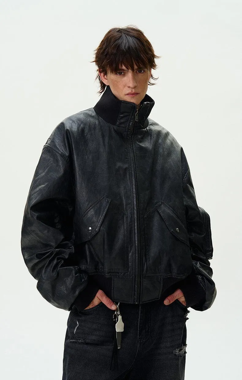 EDEN-ROC FAUX LEATHER JACKET