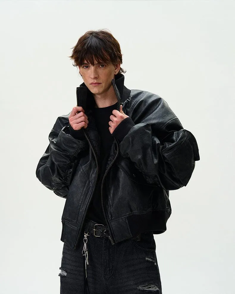 EDEN-ROC FAUX LEATHER JACKET