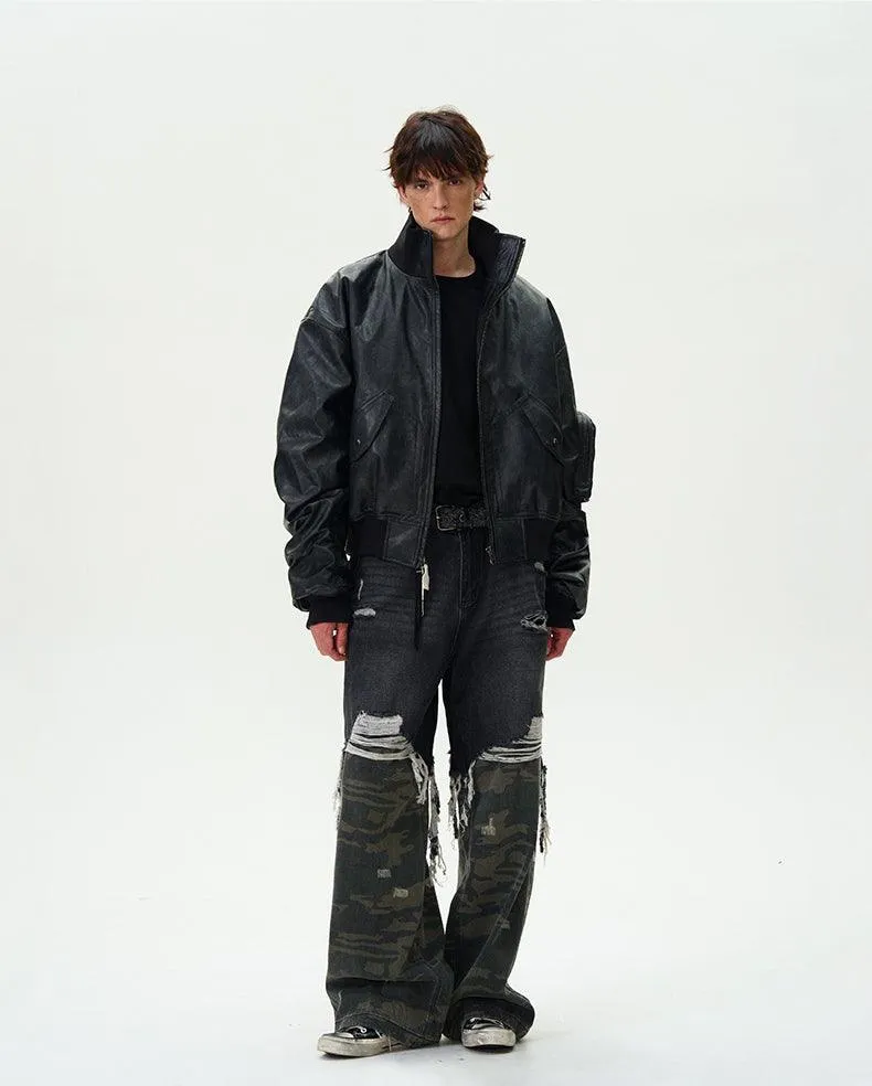 EDEN-ROC FAUX LEATHER JACKET