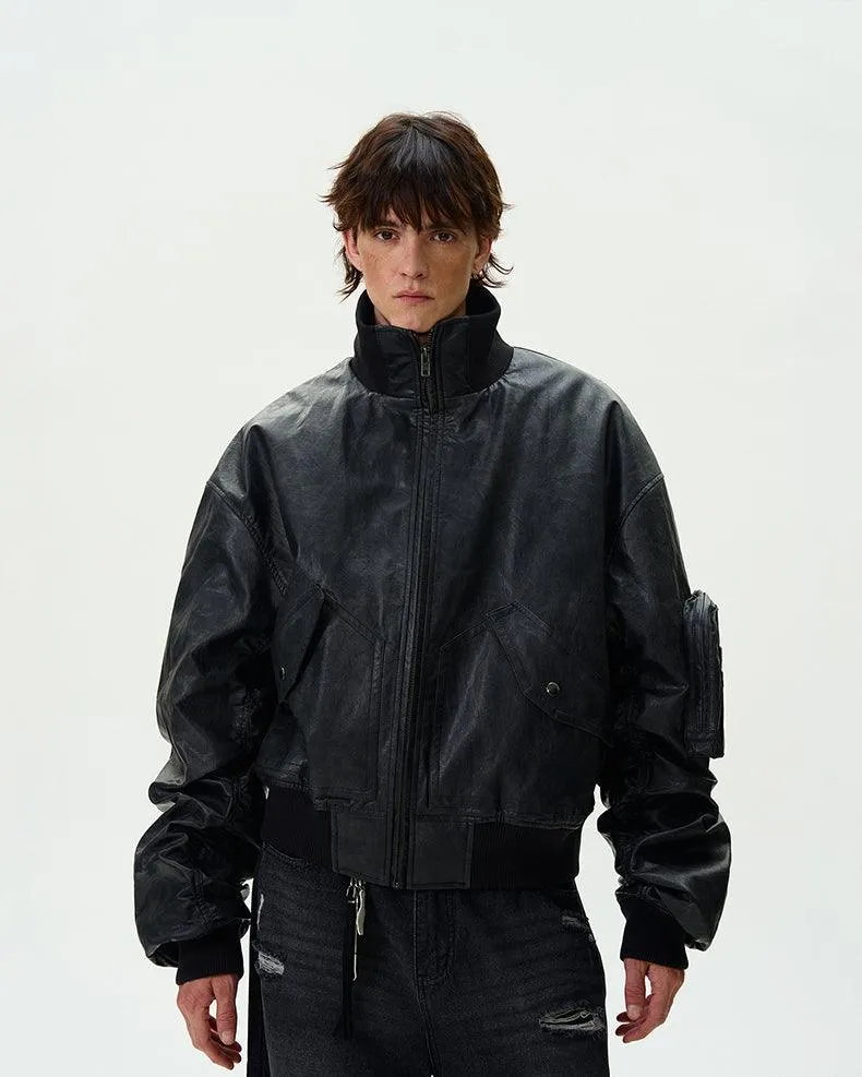 EDEN-ROC FAUX LEATHER JACKET