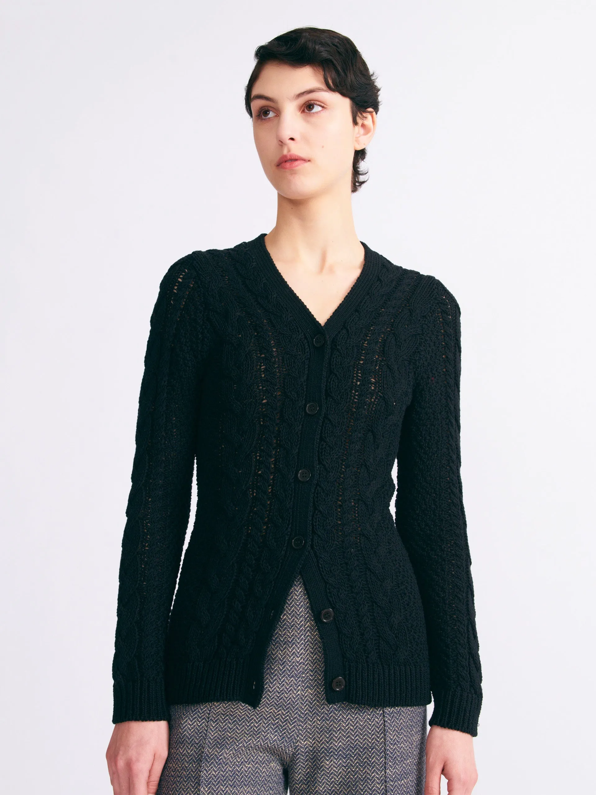 Elmer knit cardigan in navy