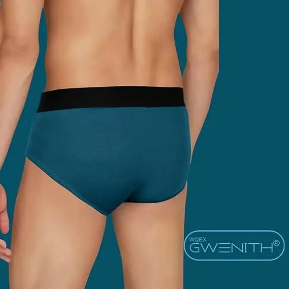Gwenith Premium Men’s Underwear Briefs with Supportive Pouch & Anti-Bacterial (Pack of 5)