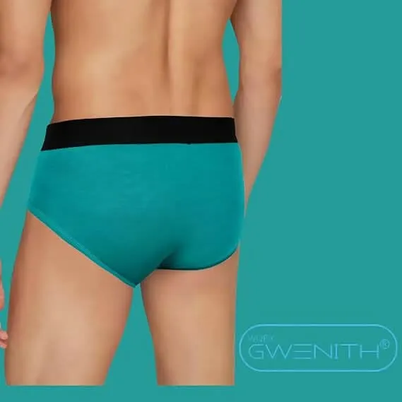 Gwenith Premium Men’s Underwear Briefs with Supportive Pouch & Anti-Bacterial (Pack of 5)