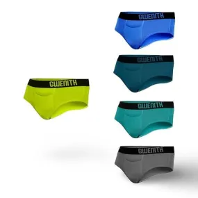 Gwenith Premium Men’s Underwear Briefs with Supportive Pouch & Anti-Bacterial (Pack of 5)