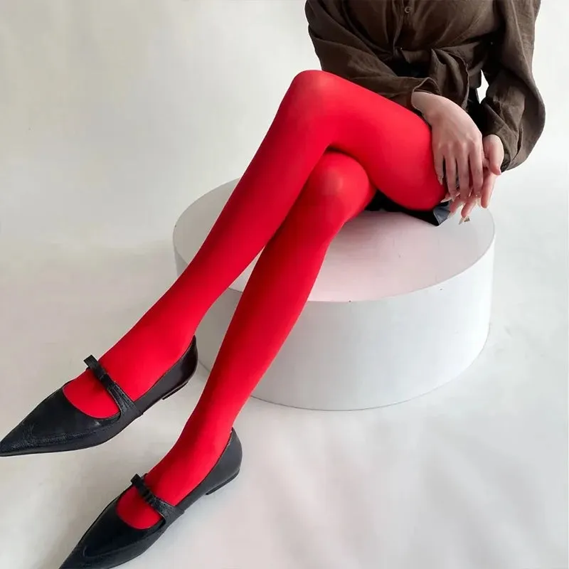Hollyberry- the Berry Red Semi-Opaque Tights