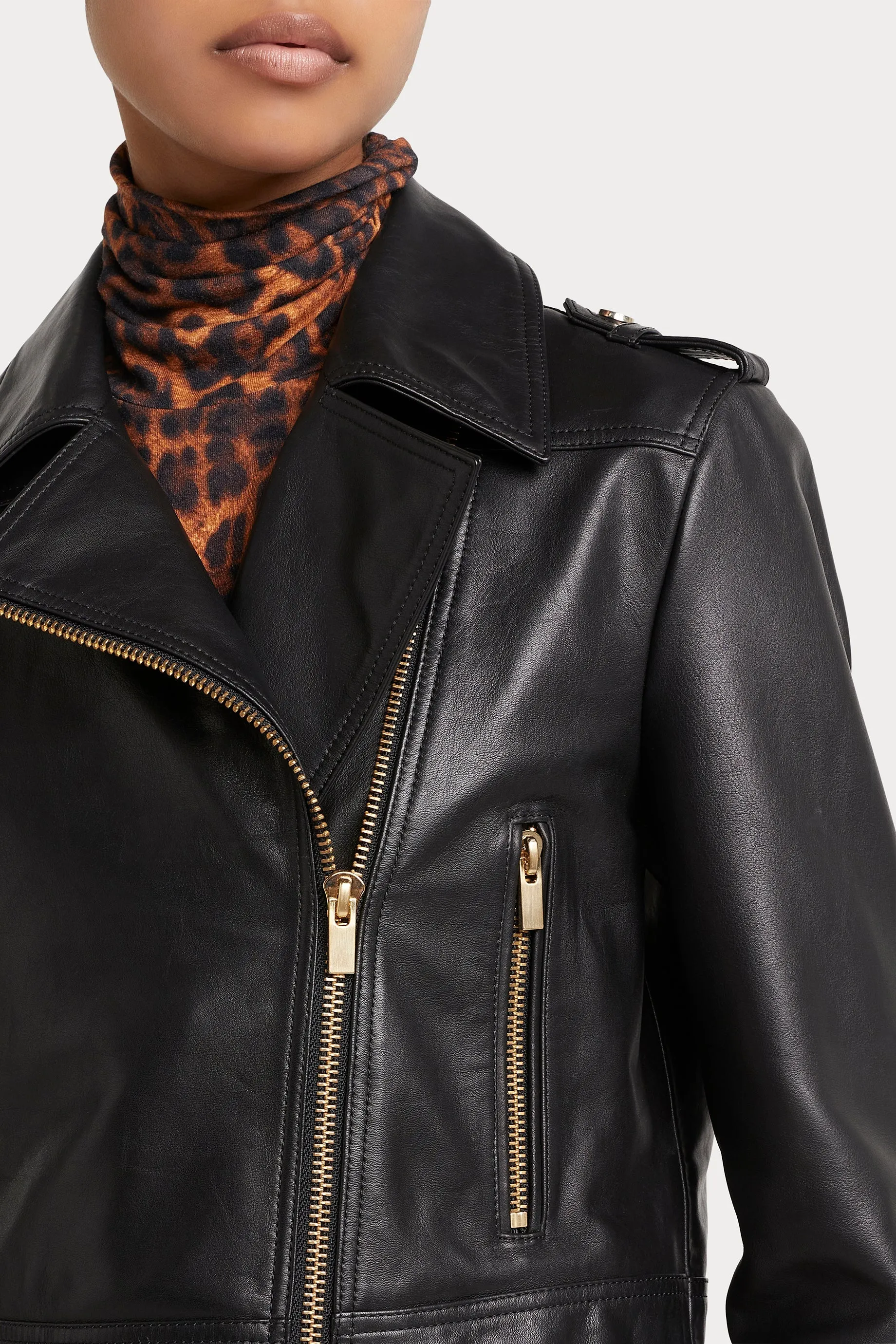 Husk LEATHER JKT - Black