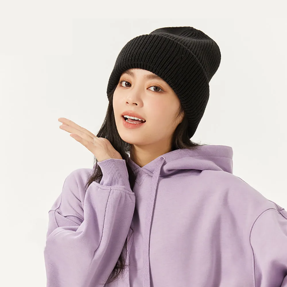 Japan Stock Women's Winter Lock-Tec Sheep Wool Heated Kint Hat