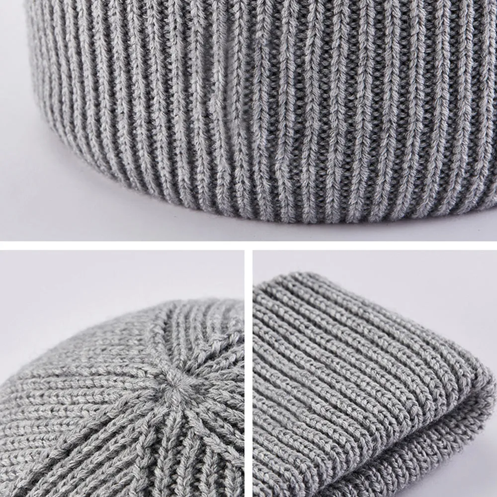 Japan Stock Women's Winter Lock-Tec Sheep Wool Heated Kint Hat