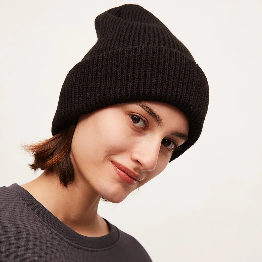 Japan Stock Women's Winter Lock-Tec Sheep Wool Heated Kint Hat