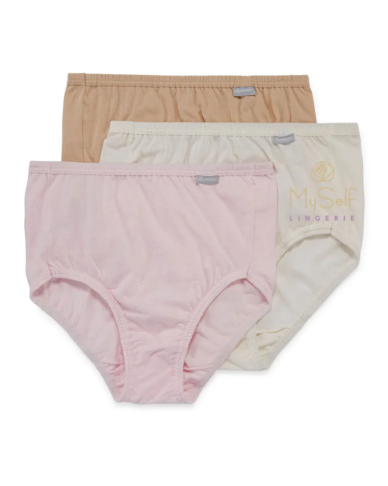 Jockey Elance 3 Pk Cotton Briefs