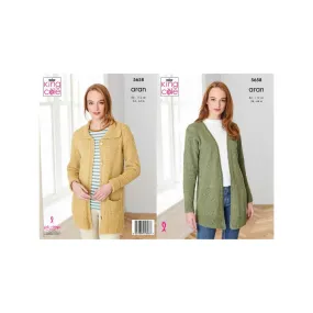 King Cole Ladies Aran Knitting Pattern 5658